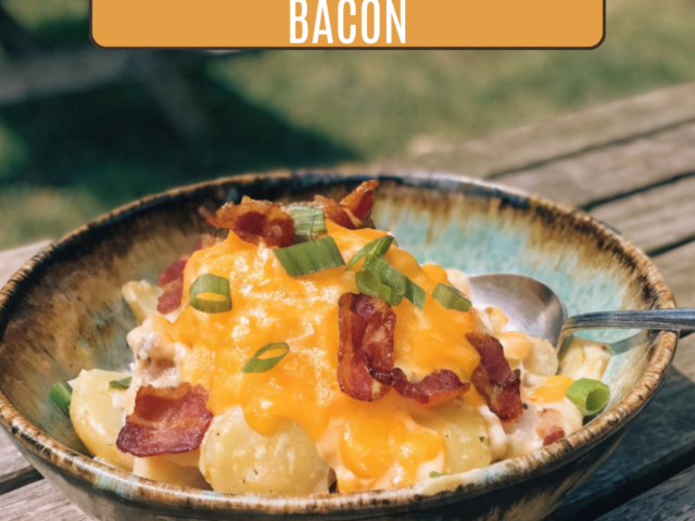 Creamy Loaded Potato Salad with Cheese and Bacon