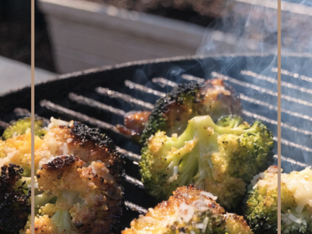 Garlic Honey Parmesan Broccoli BBQ Side