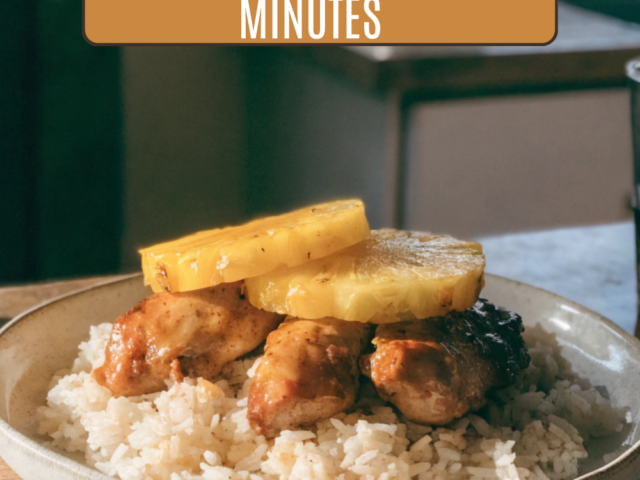 Hawaiian Chicken with Coconut Rice in 40 Minutes