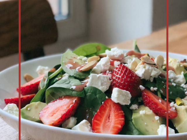 Healthy Strawberry Salad with Avocado & Feta