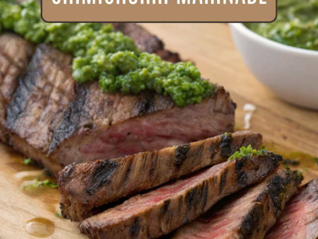 Juicy Skirt Steak with Chimichurri Marinade