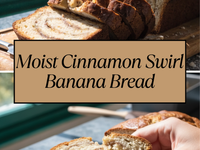 Moist Cinnamon Swirl Banana Bread