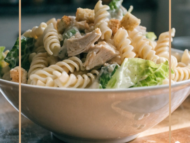 20-Minute Chicken Caesar Pasta Salad