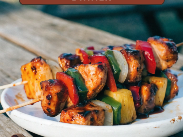 Easy BBQ Pineapple Chicken Kabobs Dinner