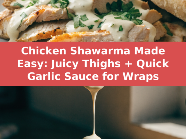Easy Chicken Shawarma with Creamy Garlic Sauce