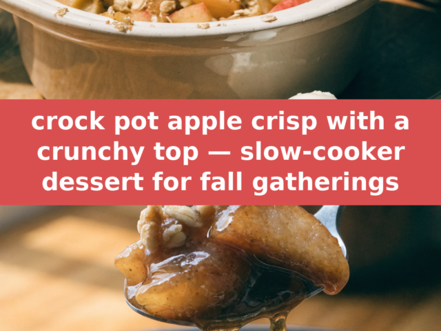 Crock Pot Apple Crisp with Divided Oat Topping