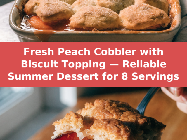 Classic Fresh Peach Cobbler with Biscuit Topping
