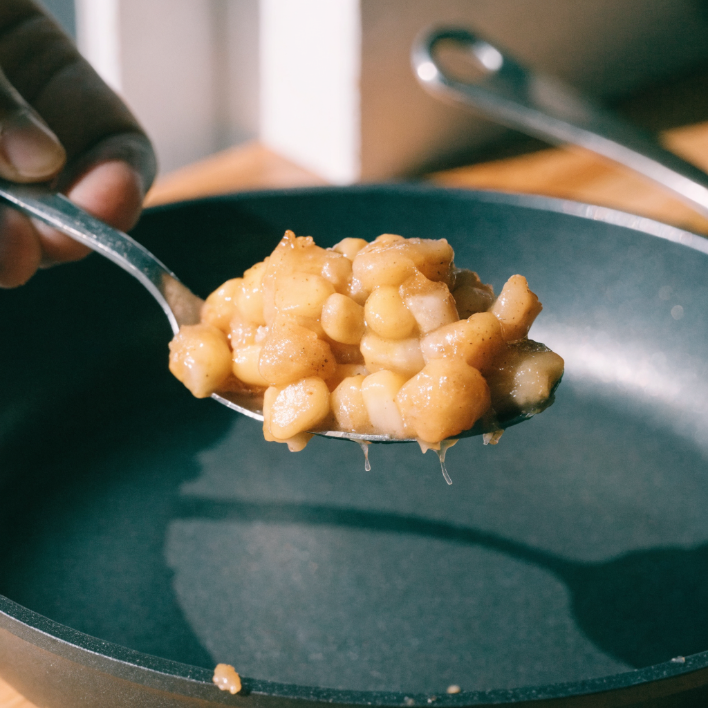 Close-up of honey butter skillet corn