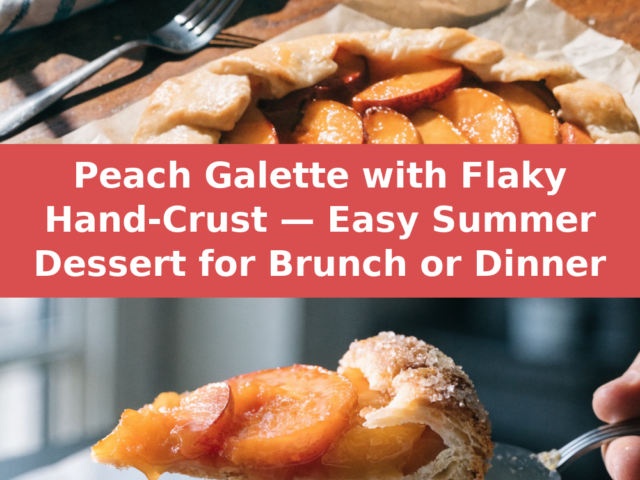 Easy Peach Galette with Flaky Hand-Crust