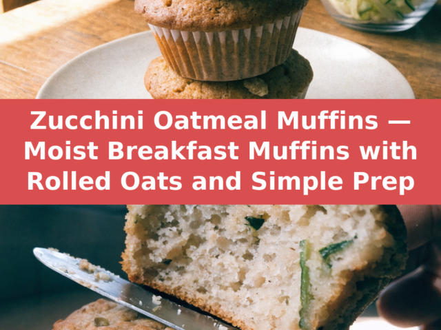 Zucchini Oatmeal Muffins